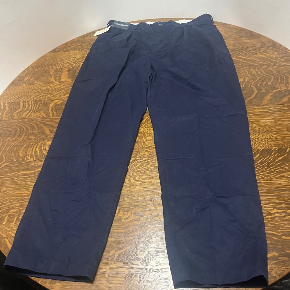Vintage Polo Golf Classic Golf Pant NWT Blue Double Pleated Sueded Twill 40x32